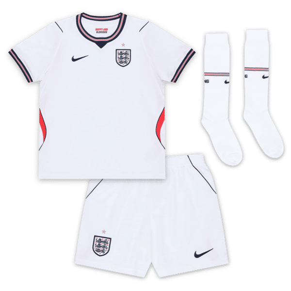 England Nike Home Stadium Mini Kit 2026 - Little Kids with Rashford 11 printing - Jersey Teams World