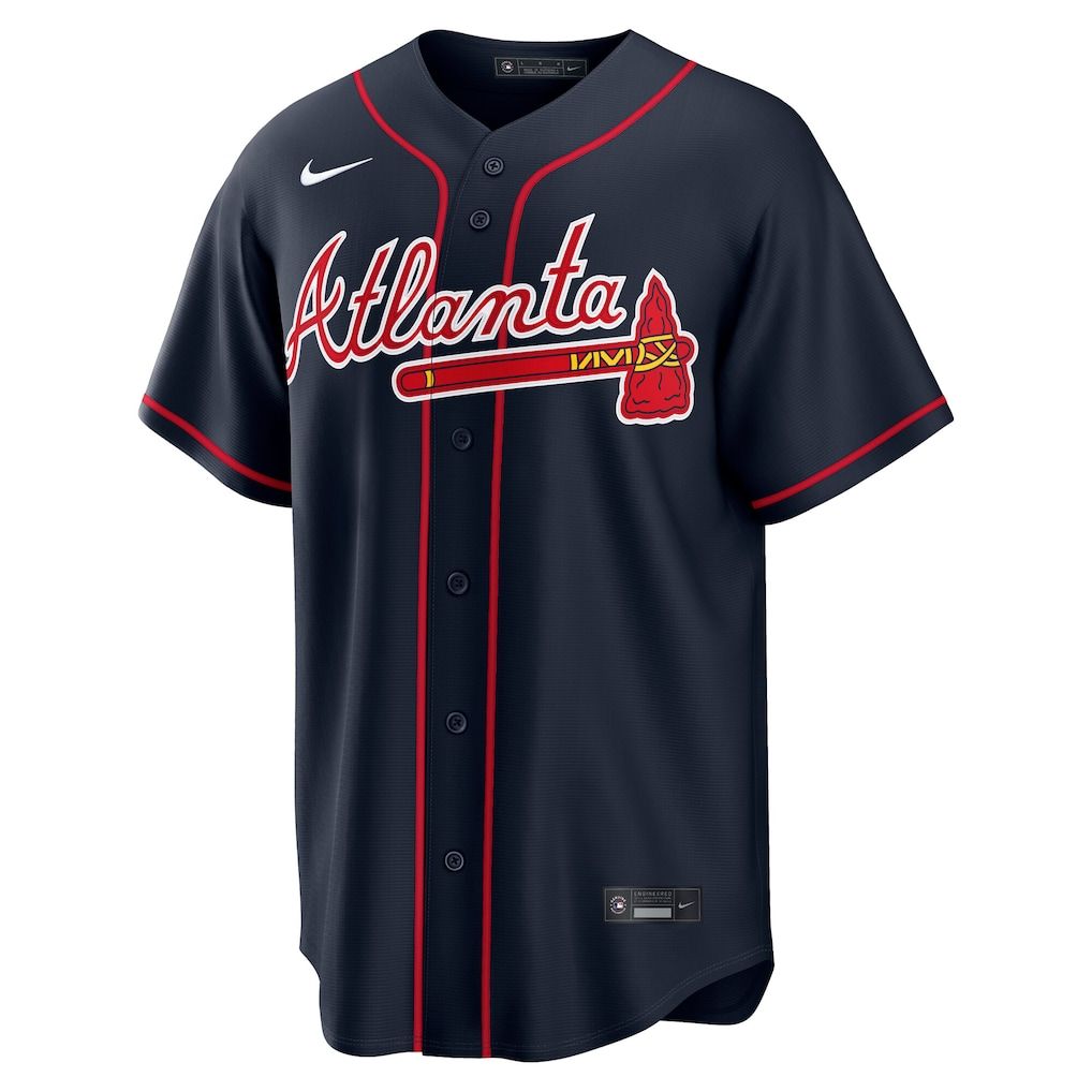 Nike Ronald Acuña Jr. Atlanta Braves Alternate Replica Jersey Navy