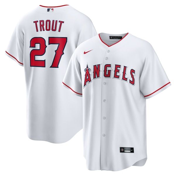 Nike Mike Trout Los Angeles Angels Home Replica Jersey White