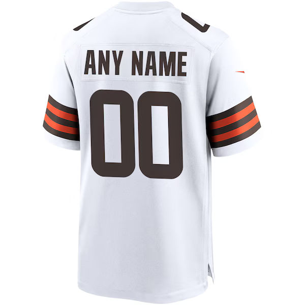 Nike Custom Cleveland Browns Game Jersey White