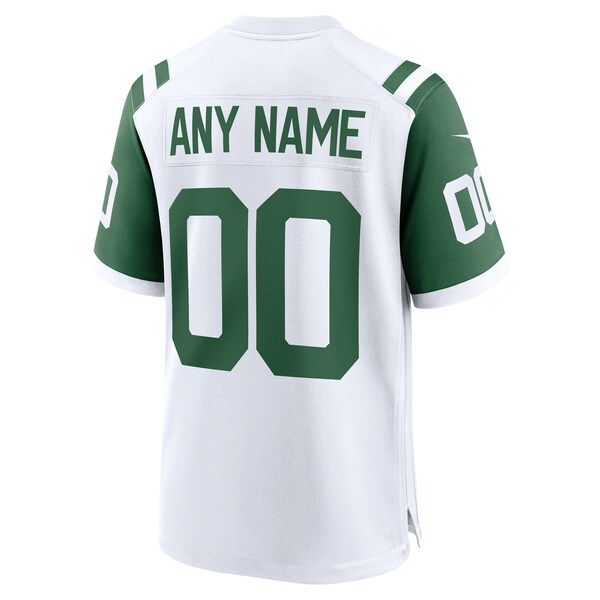 Nike New York Jets Classic Alternate Custom Replica Jersey White