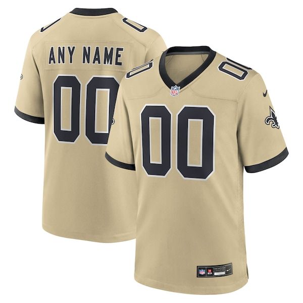 Nike New Orleans Saints Gameday Golds Custom Game Jersey Gold