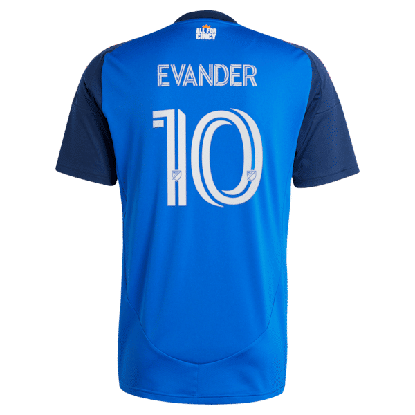 Adidas Evander da Silva Ferreira FC Cincinnati 2025 Orange and Blue Legacy Kit Replica Jersey Blue