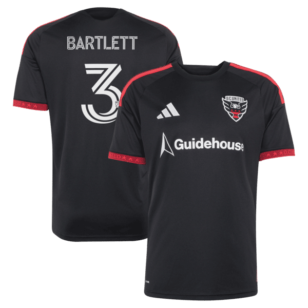 Adidas Lucas Bartlett D.C. United 2026 Black-and-Red Kit Replica Jersey Black