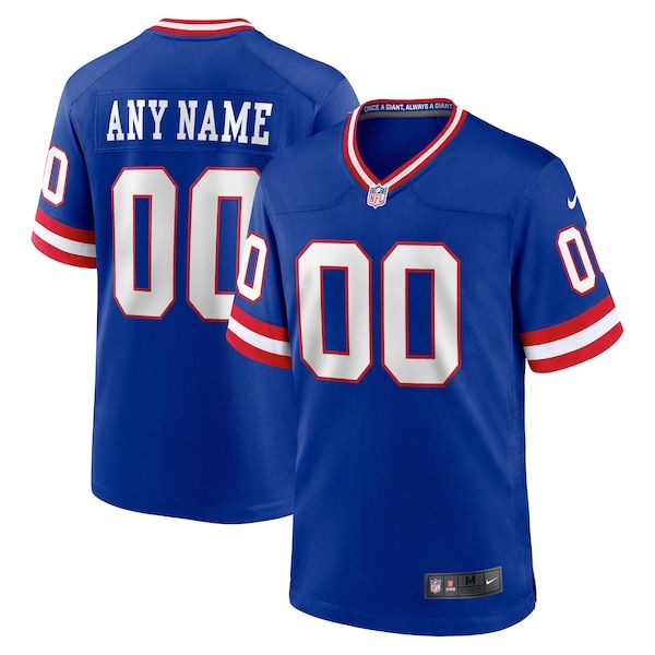 Nike New York Giants Classic Custom Game Jersey Royal