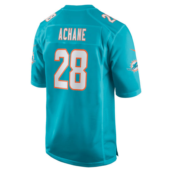 Nike De'Von Achane Miami Dolphins Game Jersey Aqua