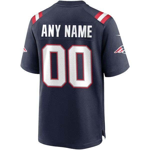 Nike New England Patriots Custom Game Jersey Navy