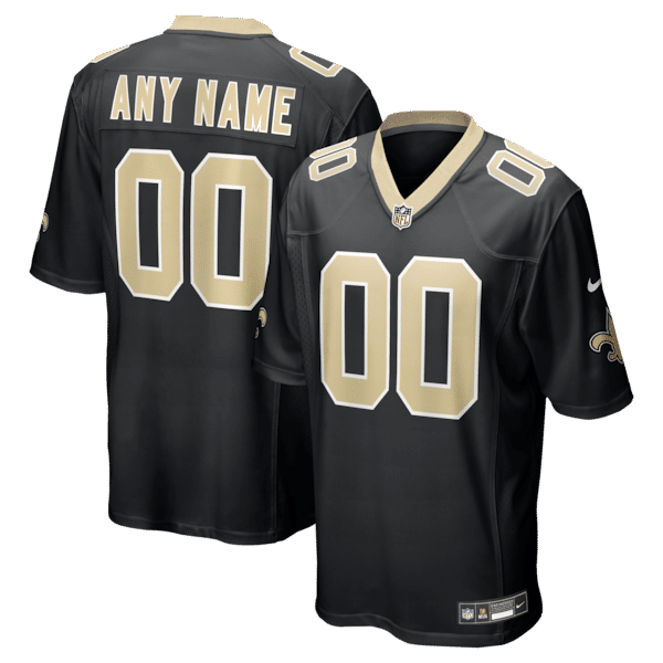 Nike New Orleans Saints Custom Game Jersey Black
