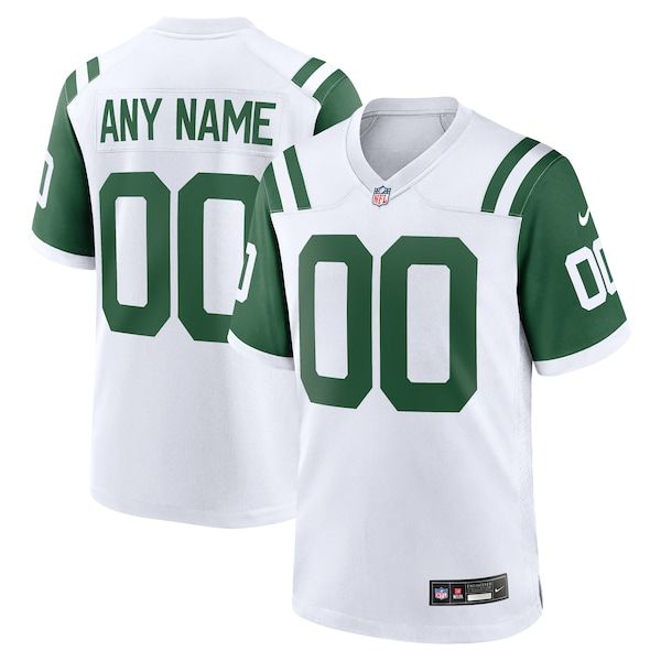 Nike New York Jets Classic Alternate Custom Replica Jersey White