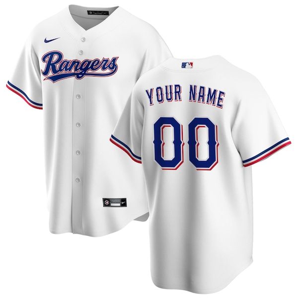 Nike Texas Rangers Home Replica Custom Jersey White