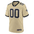 Nike New Orleans Saints Gameday Golds Custom Game Jersey Gold