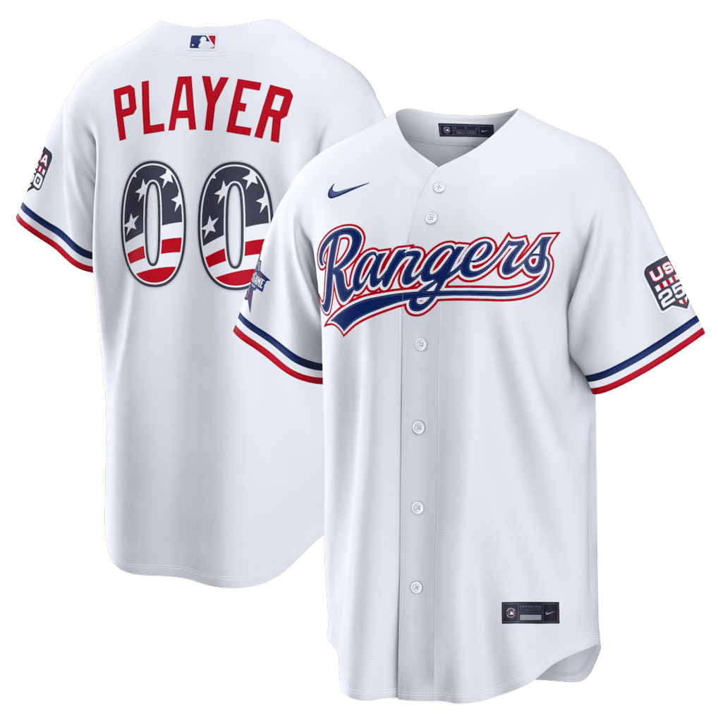 Nike Texas Rangers 2026 All-Star Edition Stars & Stripes Stadium Pick-A-Player Jersey White