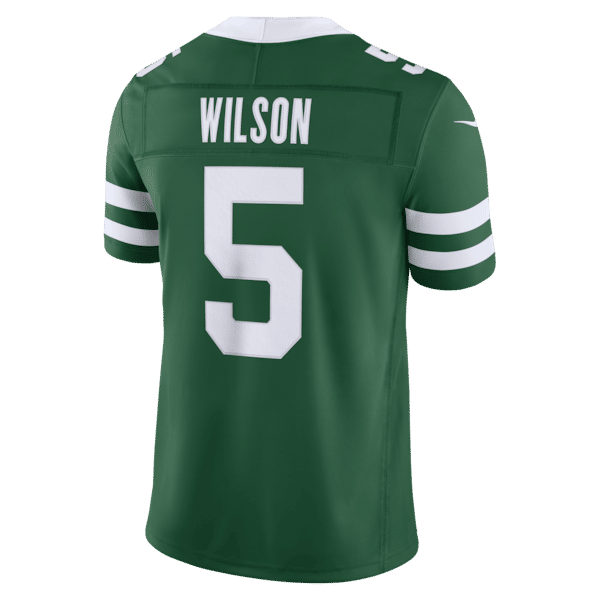 Nike Garrett Wilson New York Jets Vapor F.U.S.E. Stitched Limited Jersey Green