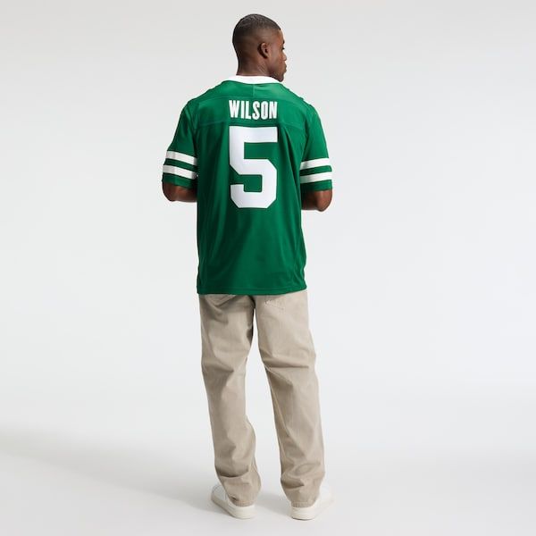 Nike Garrett Wilson New York Jets Vapor F.U.S.E. Stitched Limited Jersey Green