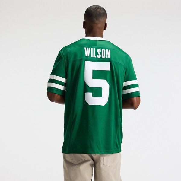 Nike Garrett Wilson New York Jets Vapor F.U.S.E. Stitched Limited Jersey Green