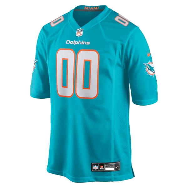 Nike Miami Dolphins Custom Game Jersey Aqua