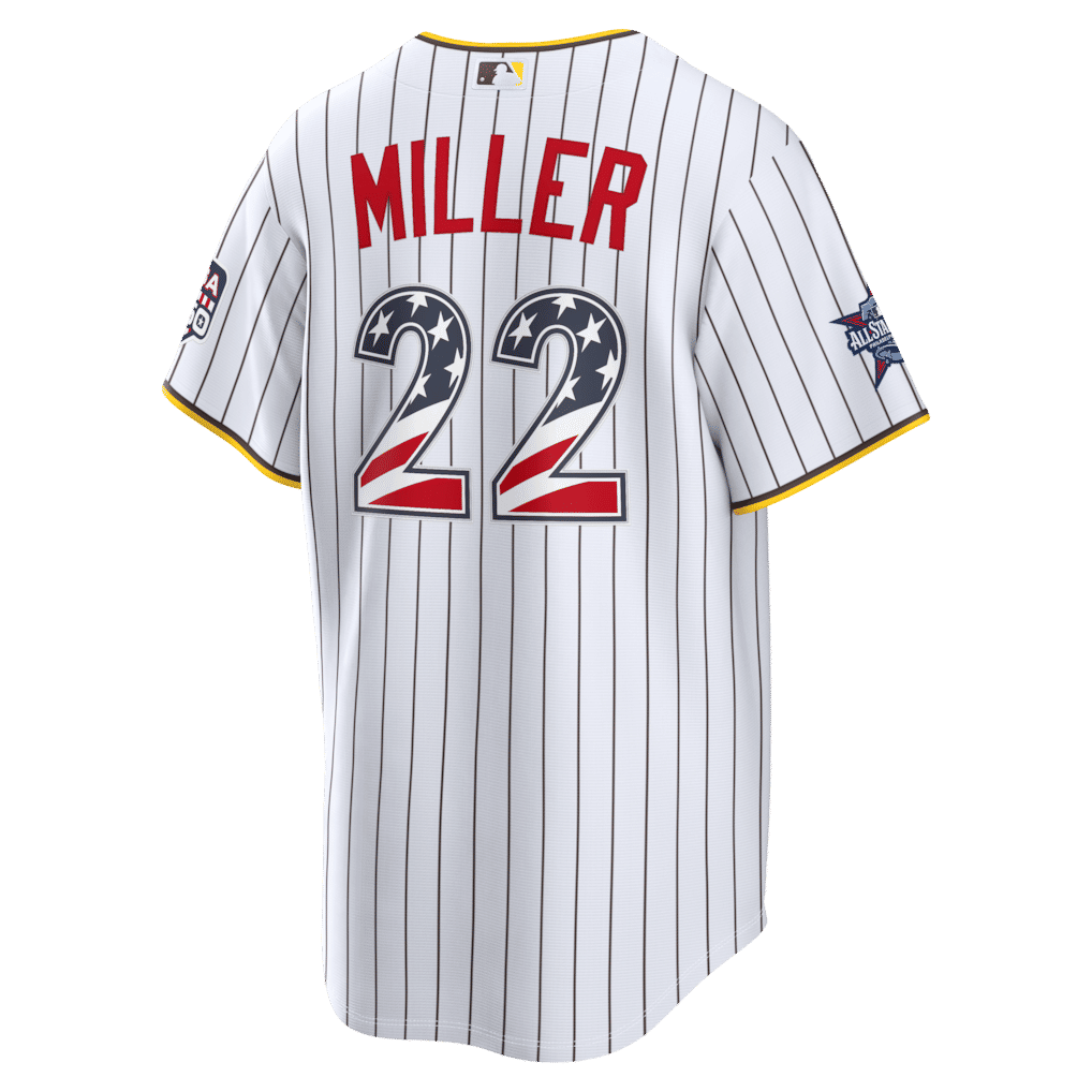 Nike Mason Miller San Diego Padres 2026 All-Star Edition Stars & Stripes Stadium Jersey White