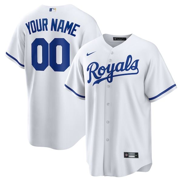 Nike Kansas City Royals Home Replica Custom Jersey White