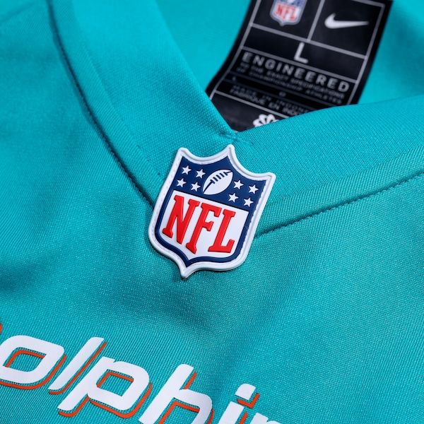 Nike De'Von Achane Miami Dolphins Game Jersey Aqua