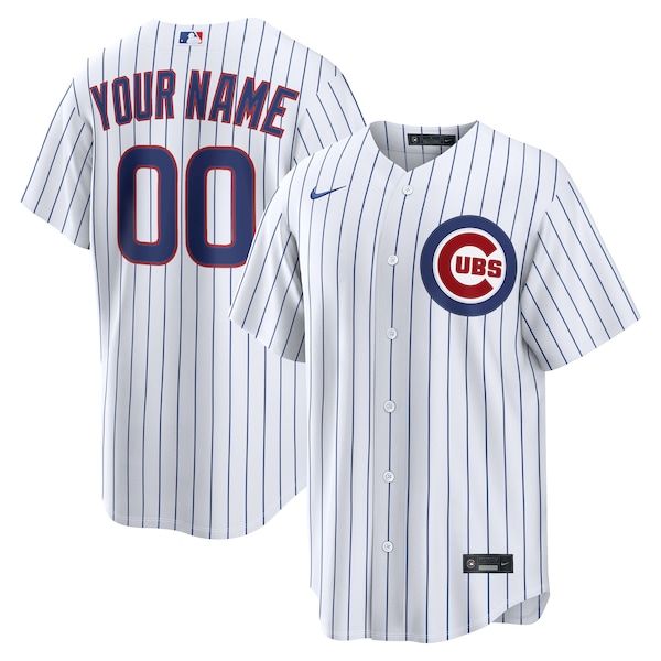 Nike Chicago Cubs Home Replica Custom Jersey White