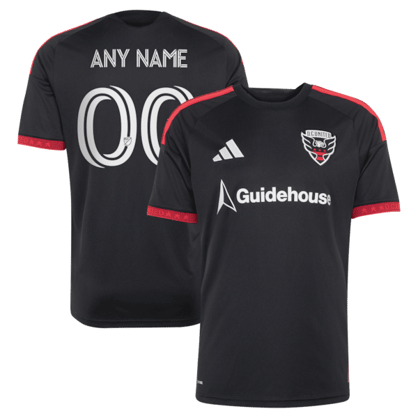 Adidas D.C. United 2026 Black-and-Red Kit Replica Custom Jersey Black