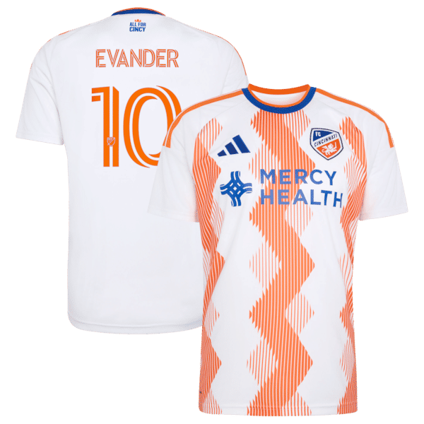 Adidas Evander Da Silva Ferreira FC Cincinnati 2026 The Seven Hills Kit Replica Jersey White
