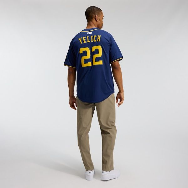 Nike Christian Yelich Milwaukee Brewers Alternate Limited Jersey Navy