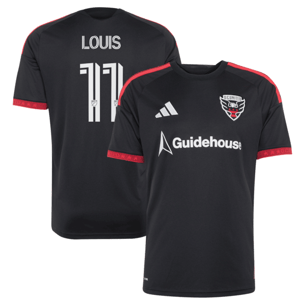 Adidas Louis Munteanu D.C. United 2026 Black-and-Red Kit Replica Jersey Black