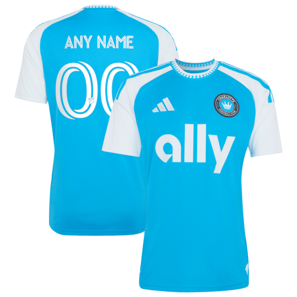 Adidas Charlotte FC 2026 Carolina Kit Crowns Up Replica Custom Jersey Blue