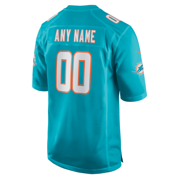 Nike Miami Dolphins Custom Game Jersey Aqua