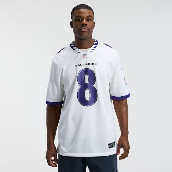 Nike Lamar Jackson Baltimore Ravens Game Jersey White