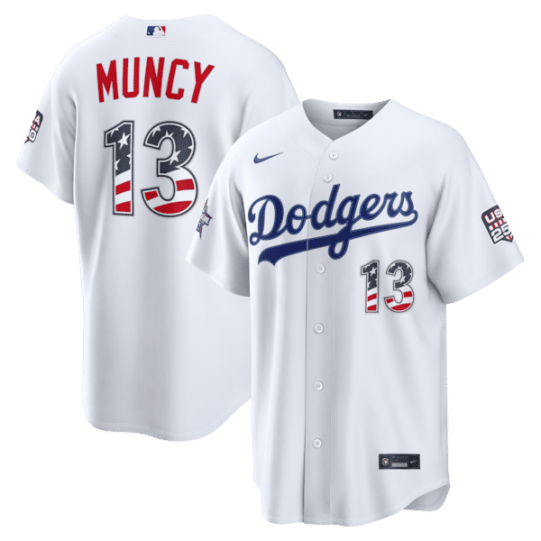 Nike Max Muncy Los Angeles Dodgers 2026 All-Star Edition Stars & Stripes White Stadium Jersey