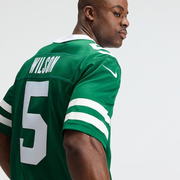 Nike Garrett Wilson New York Jets Vapor F.U.S.E. Stitched Limited Jersey Green