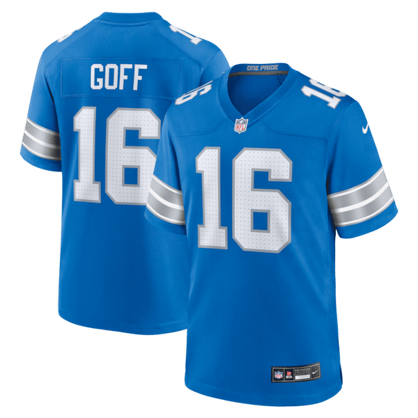 Nike Jared Goff Detroit Lions Game Jersey Blue