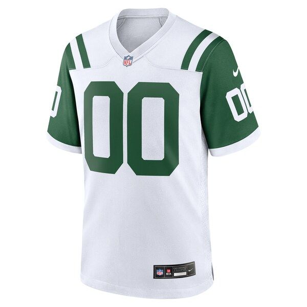 Nike New York Jets Classic Alternate Custom Replica Jersey White