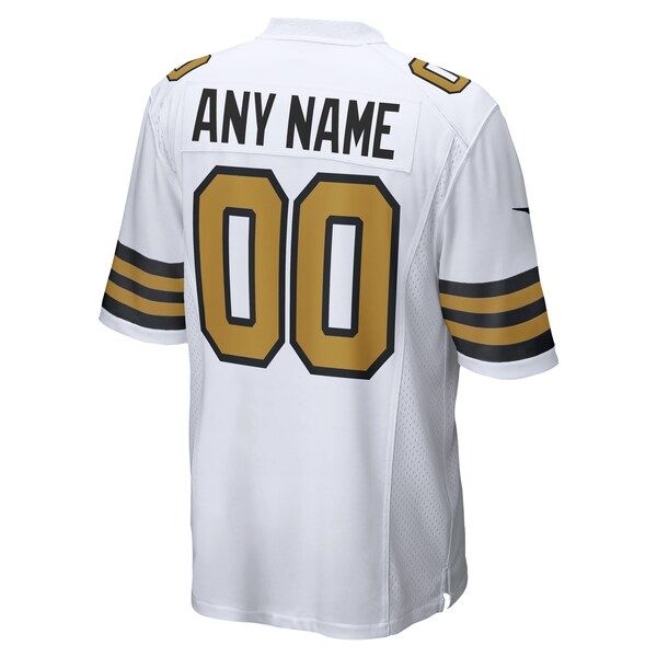 Nike New Orleans Saints Alternate Custom Game Jersey White