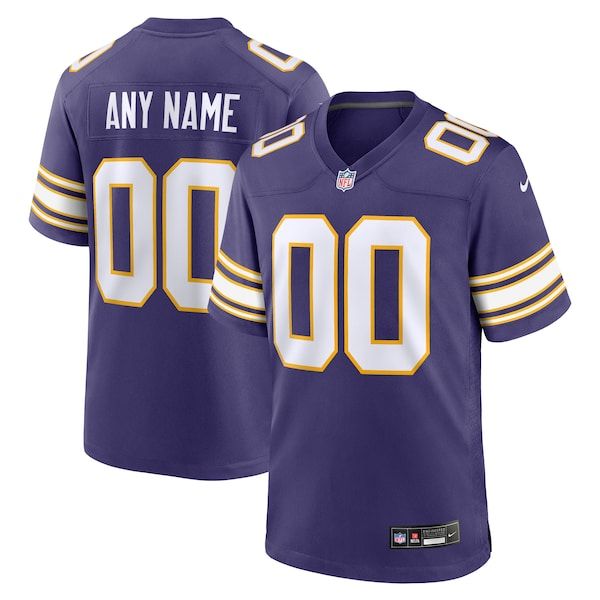 Nike Minnesota Vikings Custom Game Jersey Purple