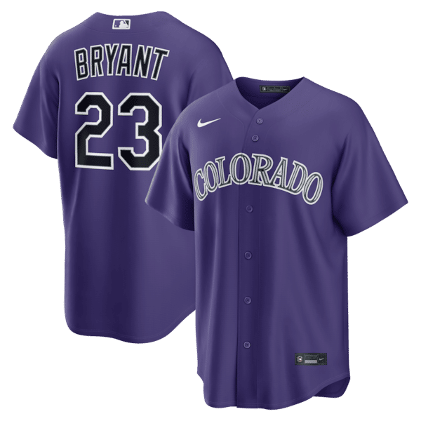 Nike Kris Bryant Colorado Rockies Alternate Replica Jersey Purple