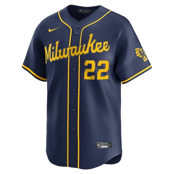 Nike Christian Yelich Milwaukee Brewers Alternate Limited Jersey Navy