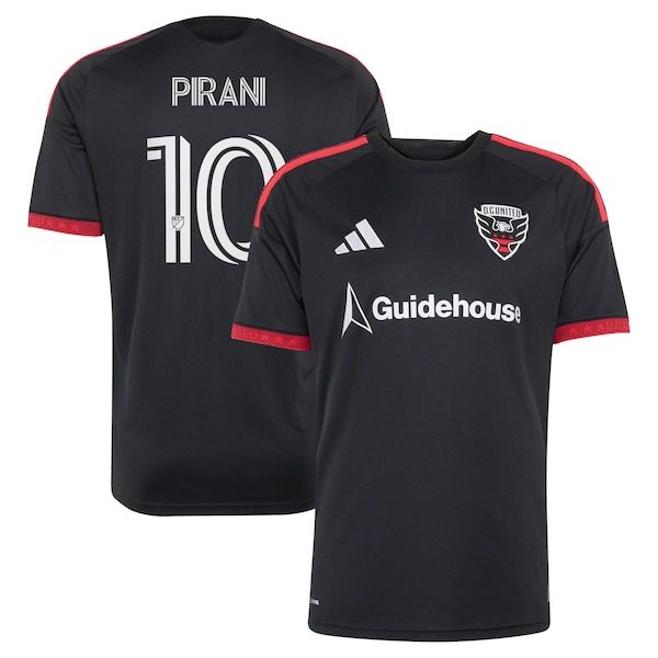 Adidas Gabriel Pirani D.C. United 2026 Black-and-Red Kit Replica Jersey Black