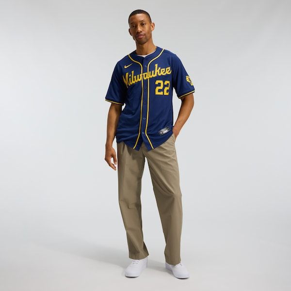Nike Christian Yelich Milwaukee Brewers Alternate Limited Jersey Navy