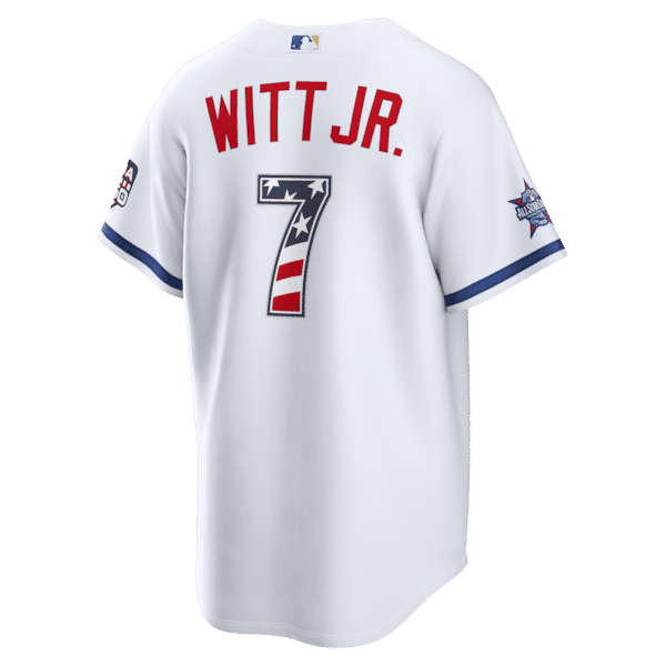 Nike Bobby Witt Jr. Kansas City Royals 2026 All-Star Edition Stars & Stripes Stadium Jersey White