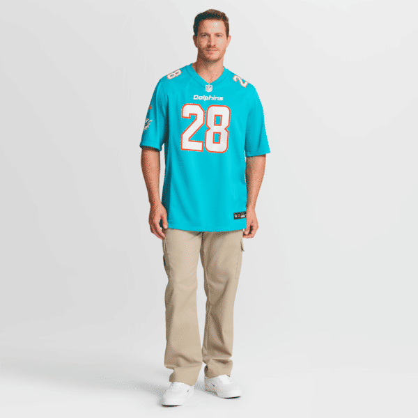 Nike De'Von Achane Miami Dolphins Game Jersey Aqua