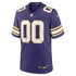Nike Minnesota Vikings Custom Game Jersey Purple