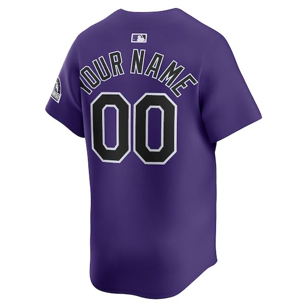 Nike Colorado Rockies Alternate Limited Custom Jersey Purple