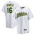 Nike Nick Kurtz Athletics Home Replica Player Jersey White