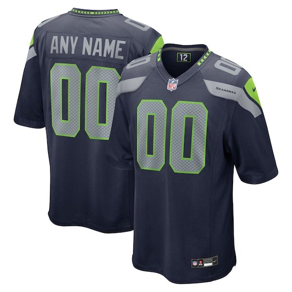 Nike Seattle Seahawks Custom Game Jersey Navy