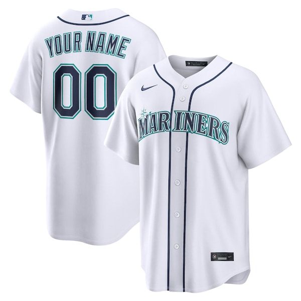Nike Seattle Mariners Home Replica Custom Jersey White