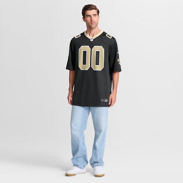 Nike New Orleans Saints Custom Game Jersey Black