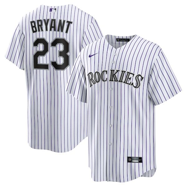 Nike Kris Bryant Colorado Rockies Replica Player Jersey White/Purple